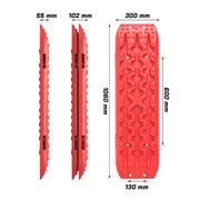 X-BULL Recovery tracks Sand tracks 2pcs 10T Sand / Snow / Mud 4WD Gen 3.0 - Red - Outbackers
