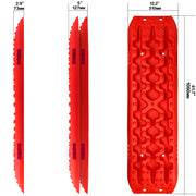 X-BULL 2 Pairs Recovery tracks Sand Mud Snow 4WD / 4x4 ATV Offroad Stronger Gen 3.0 - Red - Outbackers