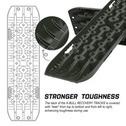 X-BULL Recovery tracks / Sand tracks / Mud tracks / Off Road 4WD 4x4 Car 2pcs Gen 3.0 - Olive - Outbackers