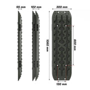 X-BULL Recovery tracks / Sand tracks / Mud tracks / Off Road 4WD 4x4 Car 2pcs Gen 3.0 - Olive - Outbackers