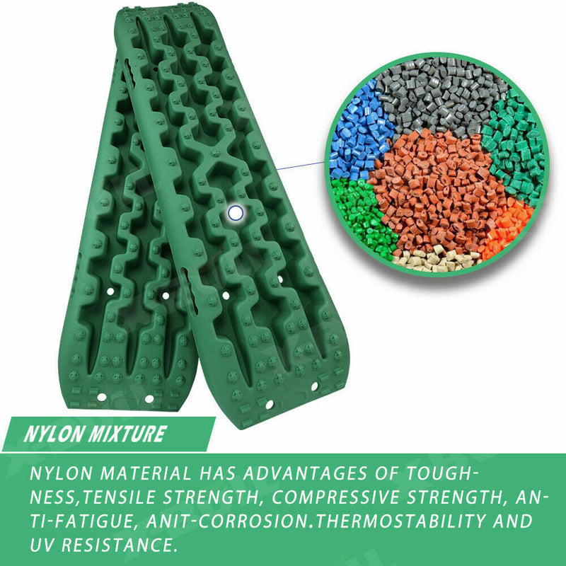 X-BULL Recovery tracks / Sand tracks / Mud tracks / Off Road 4WD 4x4 Car 2 Pairs Gen 3.0 - Olive - Outbackers
