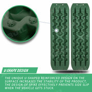 X-BULL Recovery tracks / Sand tracks / Mud tracks / Off Road 4WD 4x4 Car 2 Pairs Gen 3.0 - Olive - Outbackers
