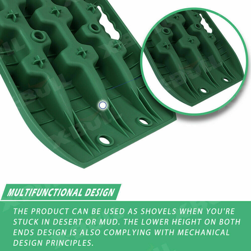X-BULL Recovery tracks / Sand tracks / Mud tracks / Off Road 4WD 4x4 Car 2 Pairs Gen 3.0 - Olive - Outbackers