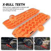 X-BULL Recovery tracks Sand 4x4 4WD Snow Mud Car Vehicles ATV 2pcs Gen 3.0 - Orange - Outbackers