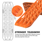 X-BULL Recovery tracks Sand 4x4 4WD Snow Mud Car Vehicles ATV 2pcs Gen 3.0 - Orange - Outbackers