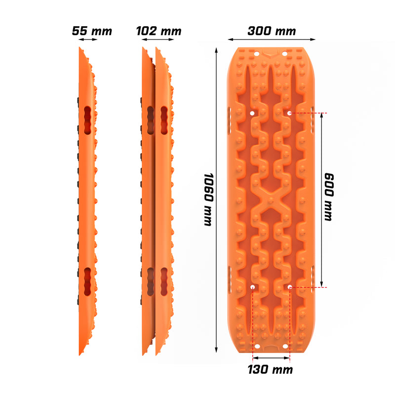 X-BULL Recovery tracks Sand 4x4 4WD Snow Mud Car Vehicles ATV 2pcs Gen 3.0 - Orange - Outbackers