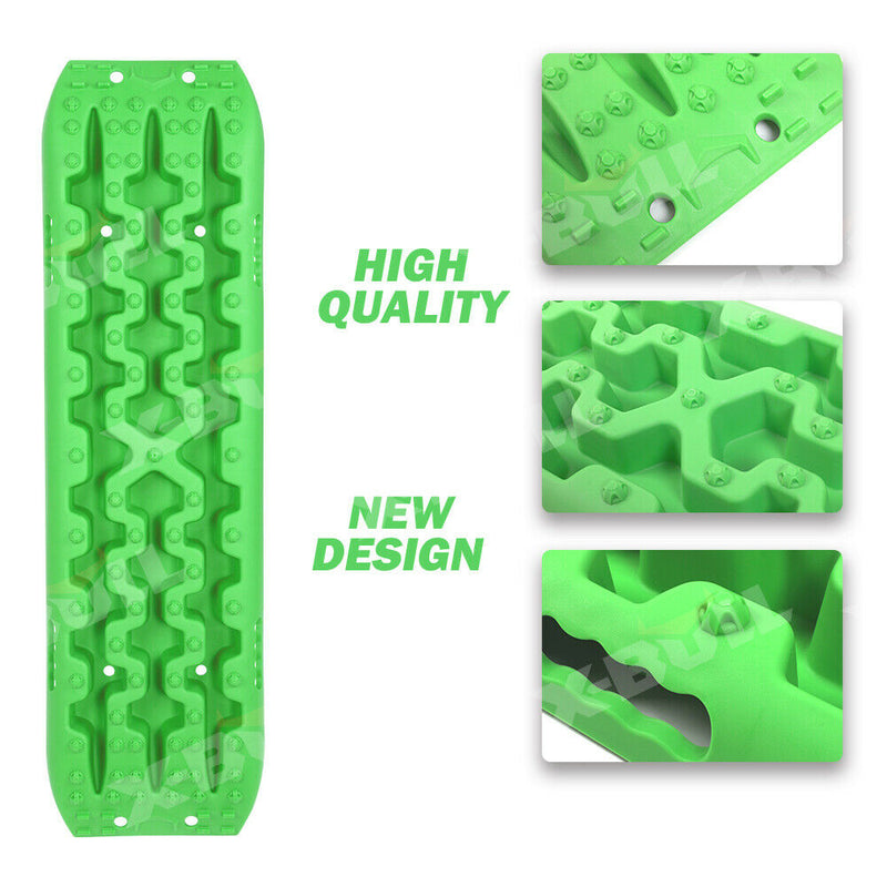 X-BULL Recovery tracks Sand tracks 2 Pairs Sand / Snow / Mud 10T 4WD Gen 3.0 - Green - Outbackers