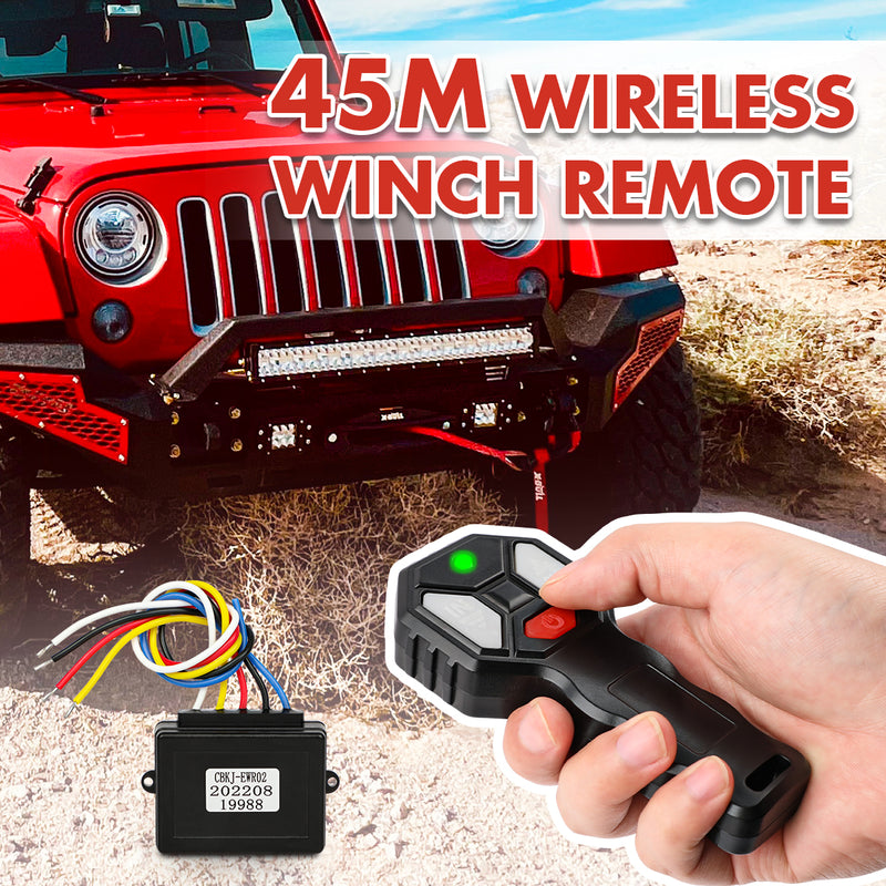X-BULL 2x Wireless Winch Remote Control 12 Volt Handset Switch 150ft 4WD - Outbackers