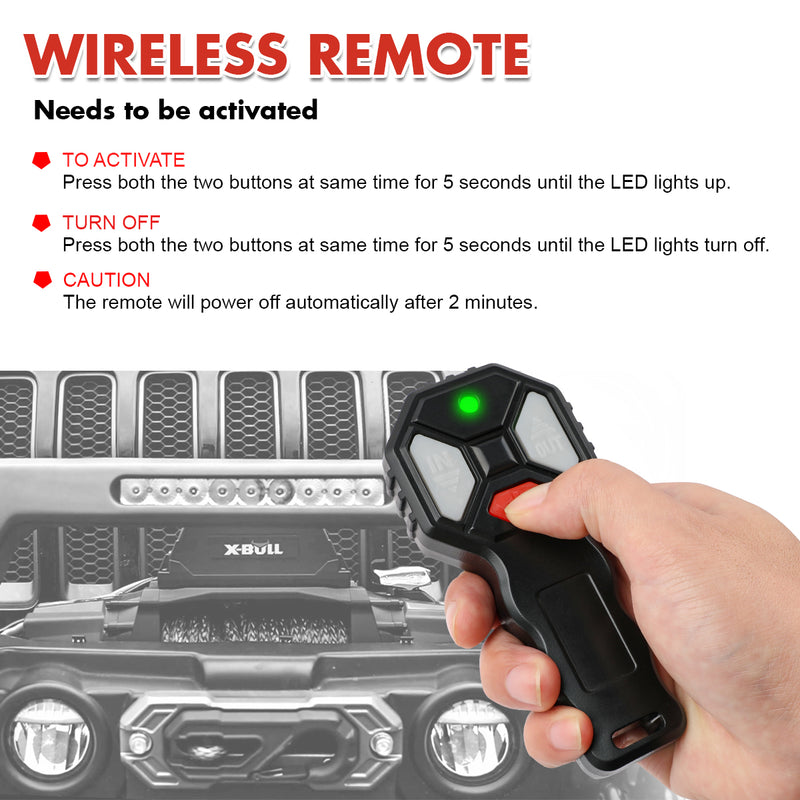 X-BULL 2x Wireless Winch Remote Control 12 Volt Handset Switch 150ft 4WD - Outbackers