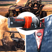 ZESUPER Electric Winch 2500LBS/1134KG 12V 15.2M Steel Cable ATV UTV 4WD 4X4 Boat - Outbackers