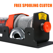 ZESUPER Electric Winch 2500LBS/1134KG 12V 15.2M Steel Cable ATV UTV 4WD 4X4 Boat - Outbackers