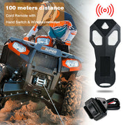 ZESUPER 12V Winch 3500LBS Electric Winch ATV Winch Synthetic Rope Trailer BOAT - Outbackers
