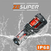 ZESUPER 12V Winch 3500LBS Electric Winch ATV Winch Synthetic Rope Trailer BOAT - Outbackers