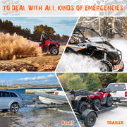 ZESUPER 12V Electric Winch 4500lb Synthetic Rope Boat Winch ATV Winch Trailer Winch 4WD - Outbackers