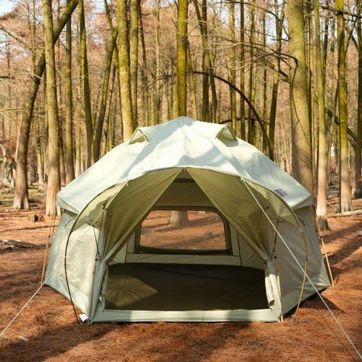 Large Space Luxury Frog Hexagonal Tent 5-8 Person Double Layer - Green - Outbackers