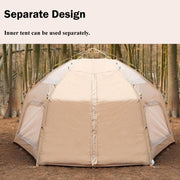 Large Space Luxury Frog Hexagonal Tent 5-8 Person Double Layer - Green - Outbackers