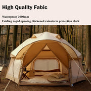 Large Space Luxury Frog Hexagonal Tent 5-8 Person Double Layer - Green - Outbackers