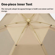 Large Space Luxury Frog Hexagonal Tent 5-8 Person Double Layer - Green - Outbackers
