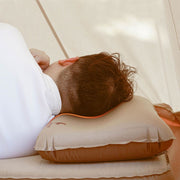 Self Inflating Camping Pillow with Ergonomic 3D Support - Gold - Outbackers