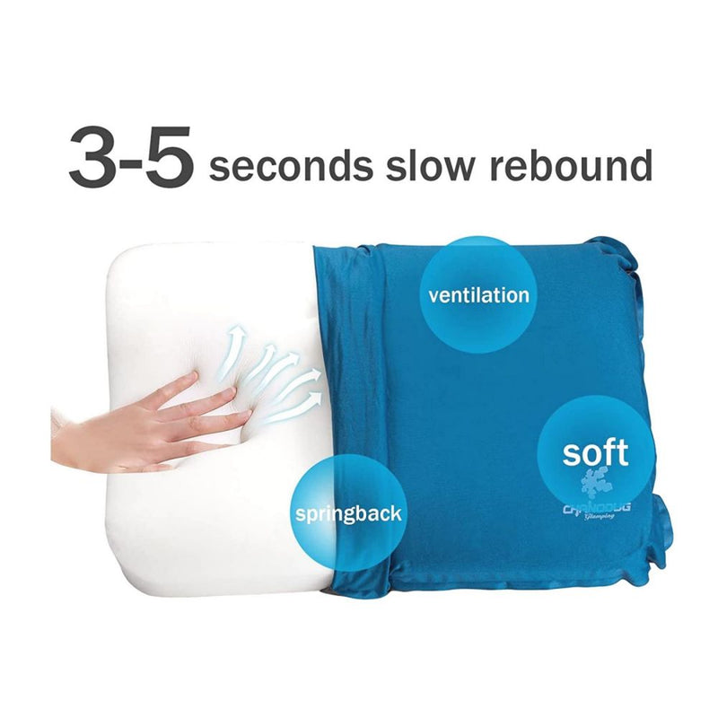 Self Inflating Camping Pillow with Ergonomic 3D Support - Gold - Outbackers