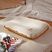 Self Inflating Camping Pillow with Ergonomic 3D Support - Gold - Outbackers