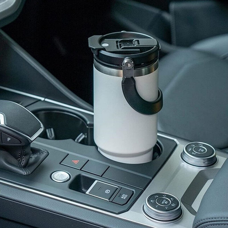 600ML Blue Stainless Steel Travel Mug with Leak-proof 2-in-1 Straw and Sip Lid, Vacuum Insulated Coffee Mug for Car, Office, Perfect Gifts, Keeps Liquids Hot or Cold - Outbackers