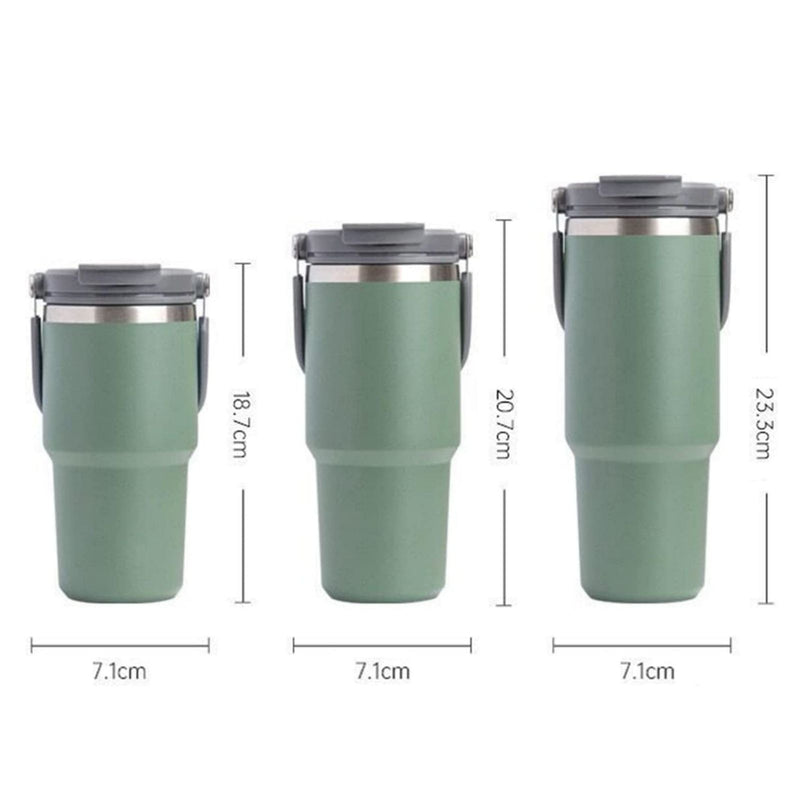 600ML Purple Stainless Steel Travel Mug with Leak-proof 2-in-1 Straw and Sip Lid, Vacuum Insulated Coffee Mug for Car, Office, Perfect Gifts, Keeps Liquids Hot or Cold - Outbackers