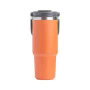 900ML Orange Stainless Steel Travel Mug with Leak-proof 2-in-1 Straw and Sip Lid, Vacuum Insulated Coffee Mug for Car, Office, Perfect Gifts, Keeps Liquids Hot or Cold - Outbackers