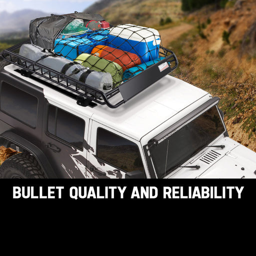 BULLET Universal Roof Rack Basket - Car Luggage Carrier Steel Cage Vehicle Cargo - Outbackers