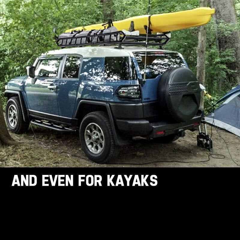 BULLET Universal Roof Rack Basket - Car Luggage Carrier Steel Cage Vehicle Cargo - Outbackers