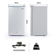 GECKO 95L Portable Upright Fridge Freezer Camping Caravans Bar Fridges Refrigerator 12V/24V/240V - Outbackers