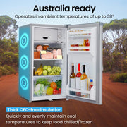 GECKO 95L Portable Upright Fridge Freezer Camping Caravans Bar Fridges Refrigerator 12V/24V/240V - Outbackers
