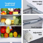 GECKO 95L Portable Upright Fridge Freezer Camping Caravans Bar Fridges Refrigerator 12V/24V/240V - Outbackers