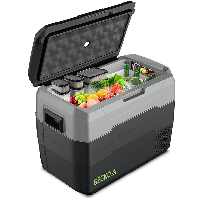 GECKO 40L Portable Fridge Freezer 12V/24V/240V for Camping, Car, Caravan, Boats - Outbackers
