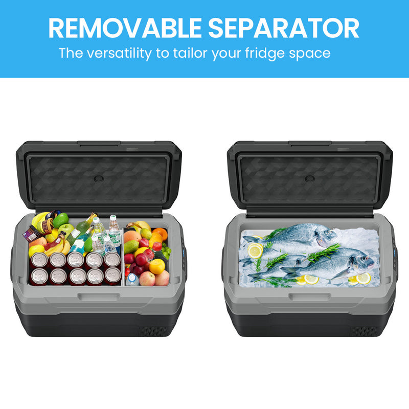GECKO 40L Portable Fridge Freezer 12V/24V/240V for Camping, Car, Caravan, Boats - Outbackers