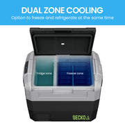 Gecko 65L Portable Fridge Freezer 12V/24V/240V for Camping, Car, Caravan, Boats - Outbackers