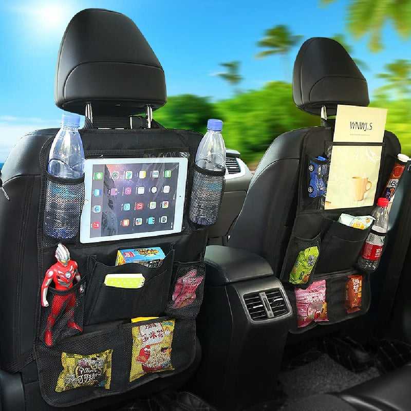 GOMINIMO 2 Pack Car Backseat Organizer for Kick Mat (Black) GO-CBO-100-DHF - Outbackers