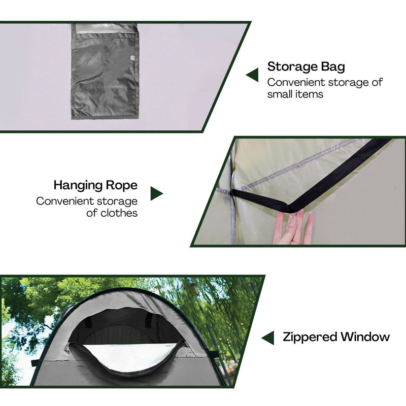 KILIROO Shower Tent with 2 window (Dark Blue) - Outbackers