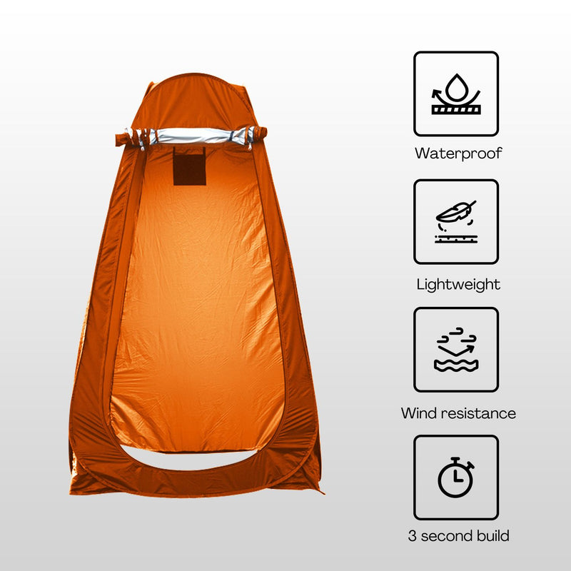 KILIROO Shower Tent with 2 Window (Orange) - Outbackers