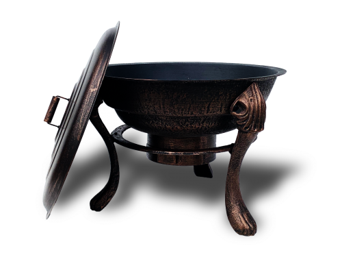 Vesuvius Firepit BBQ with Lid - Outbackers