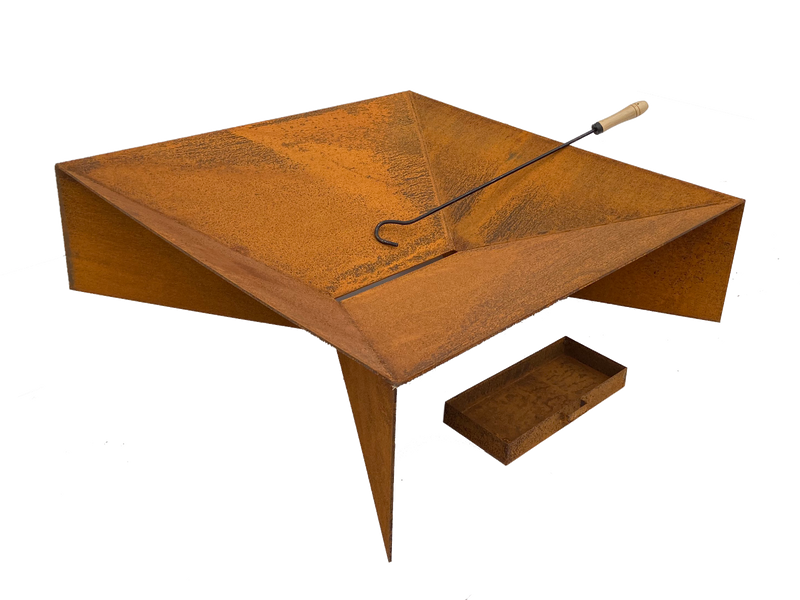 Firepit with Ash Tray with 0.11 Mild Steel" - Outbackers