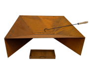 Firepit with Ash Tray with 0.11 Mild Steel" - Outbackers