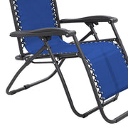 Wallaroo Zero Gravity Reclining Deck Lounge Sun Beach Chair Outdoor Folding Camping - Grey - Outbackers