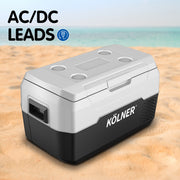Kolner 20l Portable Fridge Freezer Cooler 12/24/240v Camping Refrigerator Black - Outbackers