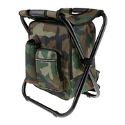 Portable Folding Backpack Chair Camping Stool Cooler Bag Rucksack Beach Fishing 150kg load Green - Outbackers