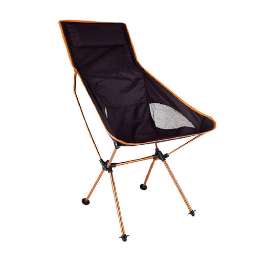 Camping Chair Folding High Back Backpacking Chair with Headrest Orange - Outbackers