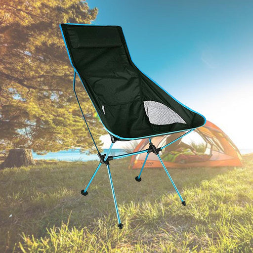 Camping Chair Folding High Back Backpacking Chair with Headrest Sky - Outbackers