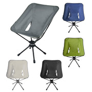 Outdoor Hiking Camping Beach Portable Folding Swivel Chair + Carry Bag Black - Outbackers