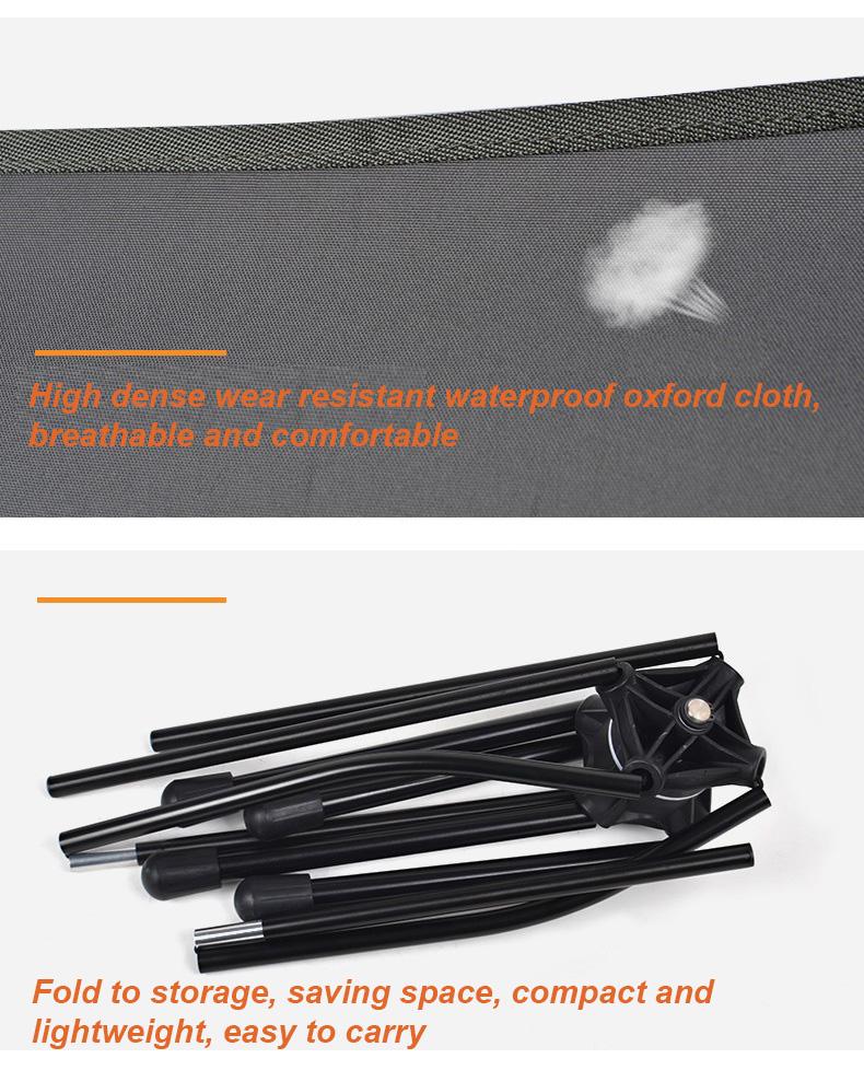 Outdoor Hiking Camping Beach Portable Folding Swivel Chair + Carry Bag Black - Outbackers