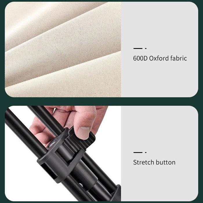 5 Inch Wheel Beige Folding Beach Wagon Cart Trolley Garden Outdoor Picnic Camping Sports Market Collapsible Shop - Outbackers